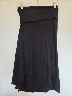 Vintage Y2K Velvet By Graham & Spencer Black Convertible Skirt Dress